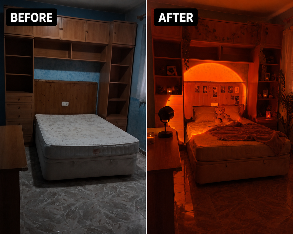 Sunset Projector Lamp — RGB Night Light for Bedroom