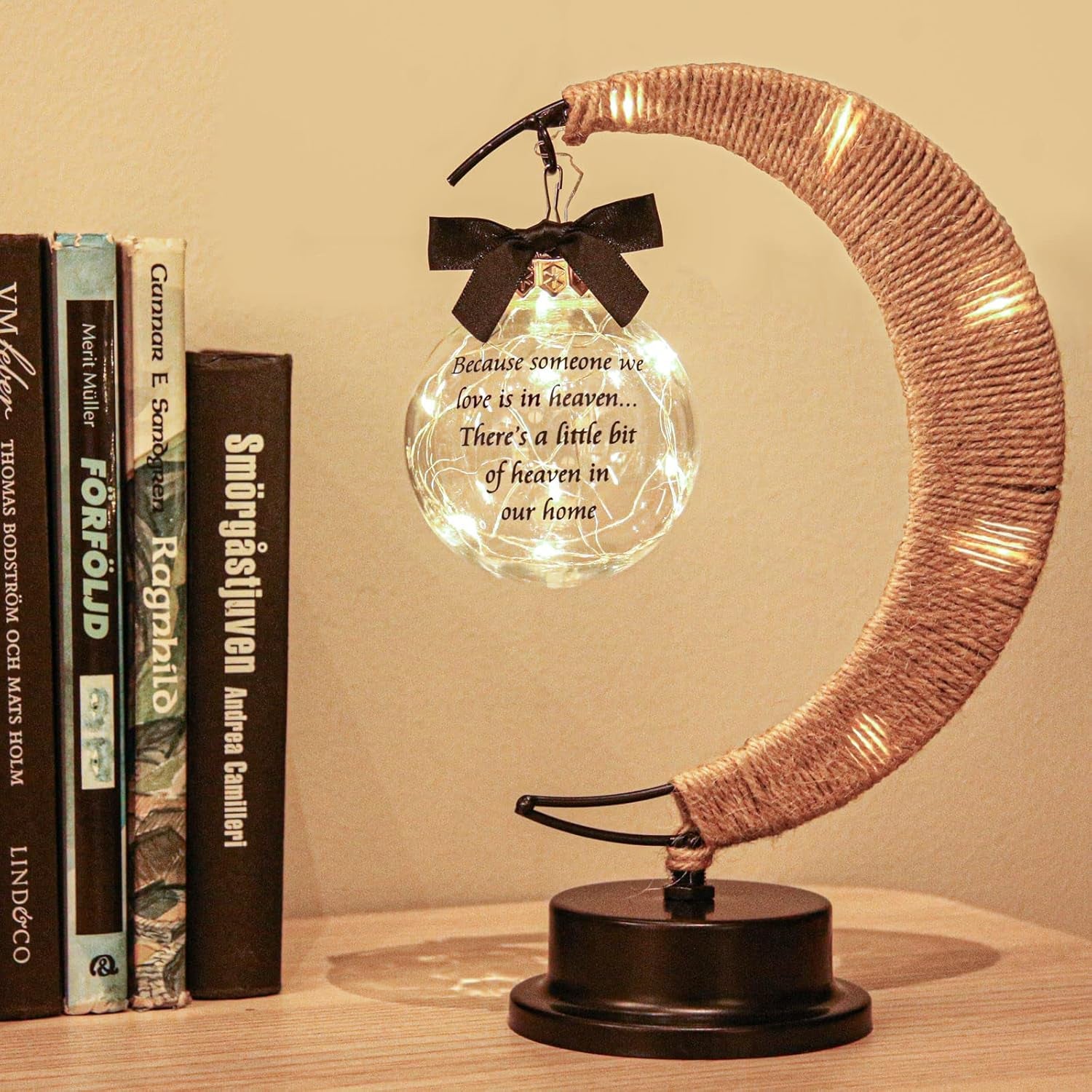 Memorial Moon Lamp, Sympathy Gifts for Loss of Mom Father Loved One, in Memory of Loved One, Loss of Mother Father Bereavement/Condolence/Memorial Gifts for Remembrance