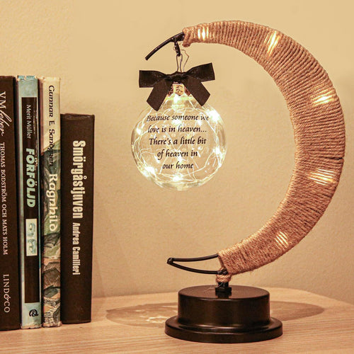 Memorial Moon Lamp, Sympathy Gifts for Loss of Mom Father Loved One, in Memory of Loved One, Loss of Mother Father Bereavement/Condolence/Memorial Gifts for Remembrance