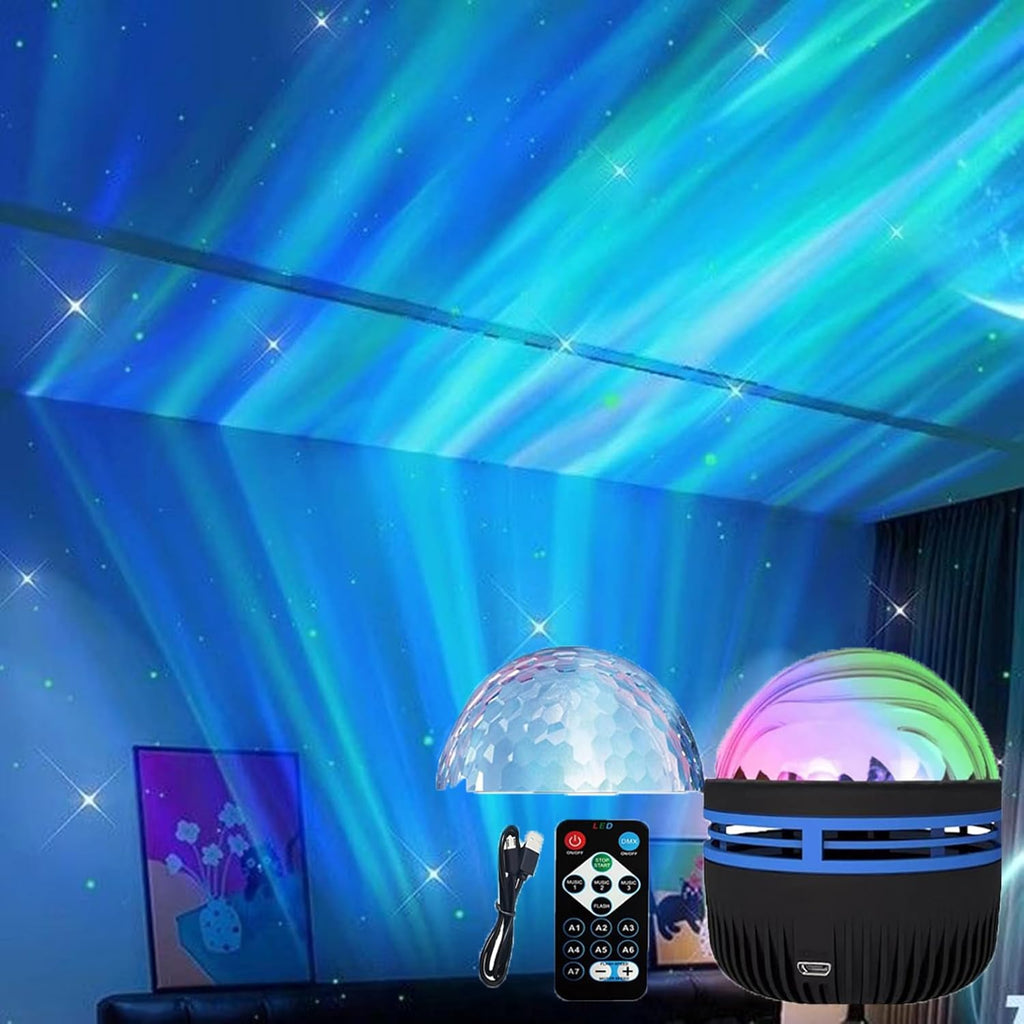 Ocean Wave Projector, Light Projector with Remote Control, Night Light Projector for Kids Adults, for Gaming Room/Bedroom/Ceiling/Party, Black