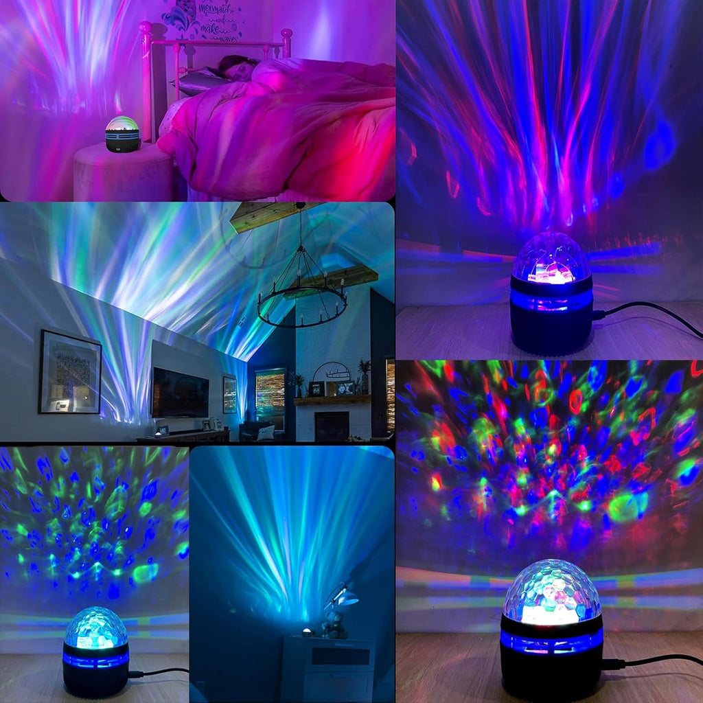 Ocean Wave Projector, Light Projector with Remote Control, Night Light Projector for Kids Adults, for Gaming Room/Bedroom/Ceiling/Party, Black