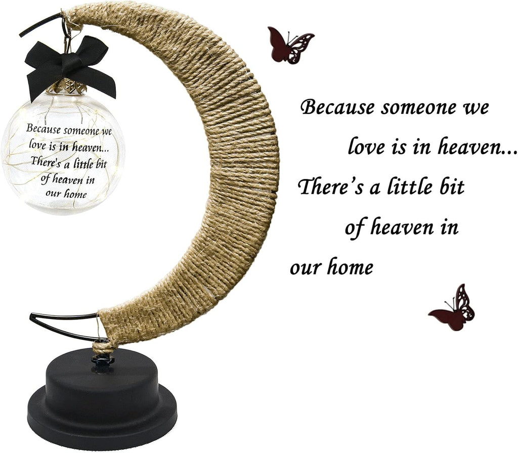 Memorial Moon Lamp, Sympathy Gifts for Loss of Mom Father Loved One, in Memory of Loved One, Loss of Mother Father Bereavement/Condolence/Memorial Gifts for Remembrance