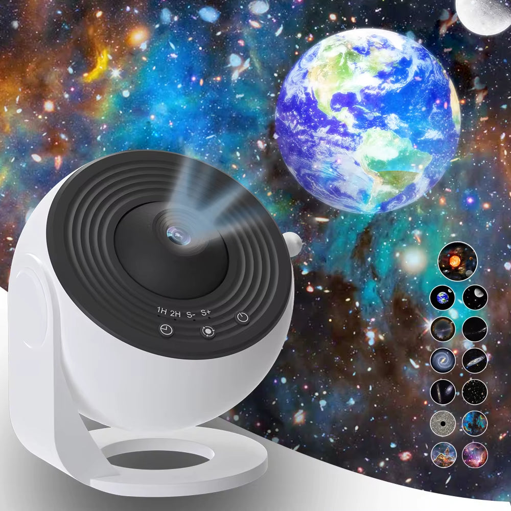 Bedroom Galaxy Projector Night Light HD Image Star Projector 13 Film Discs Kids Planetarium Projector 360° Rotation Galaxy Light
